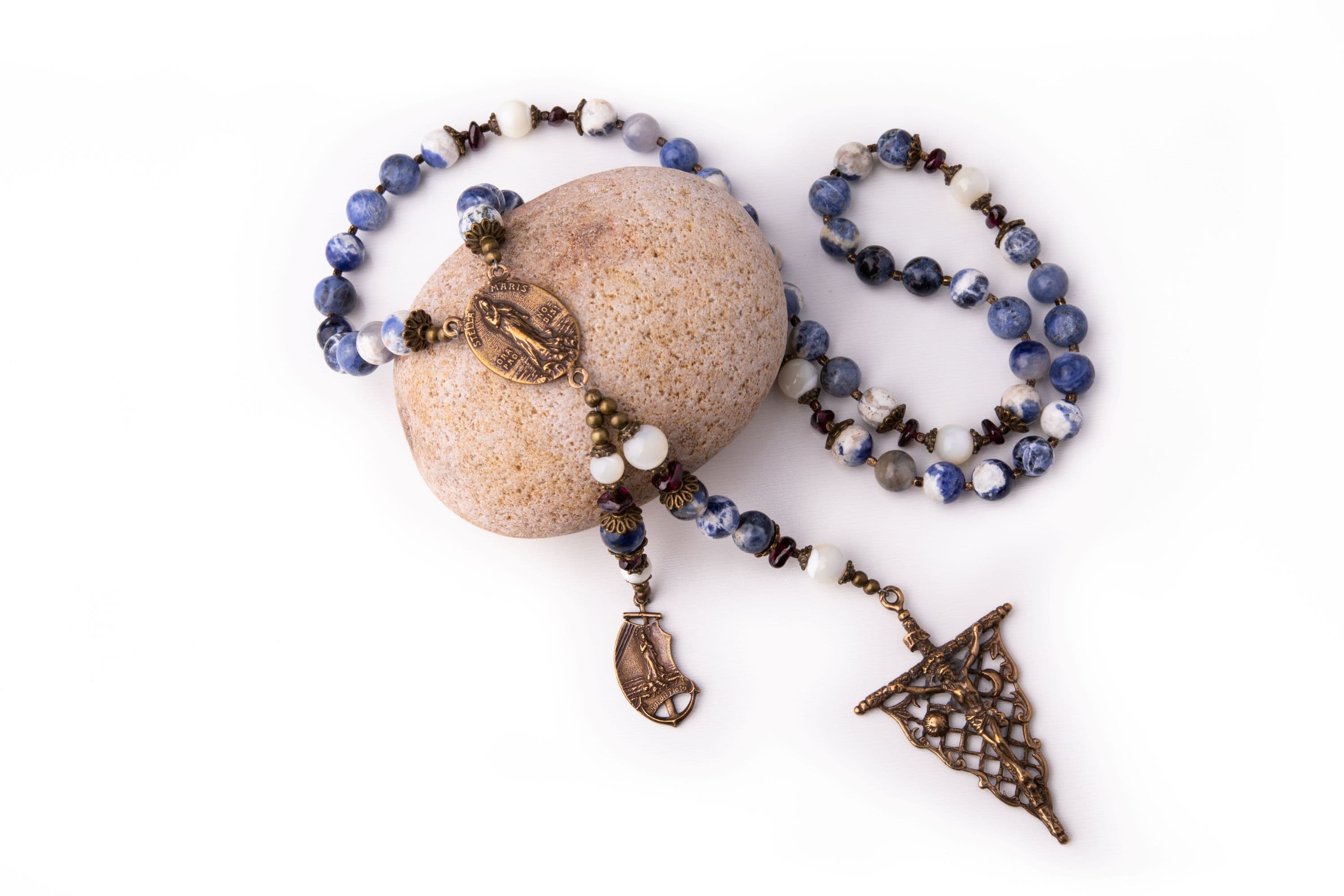 Our Lady, Stella Maris Rosary in Sodalight with Bronze Medals image