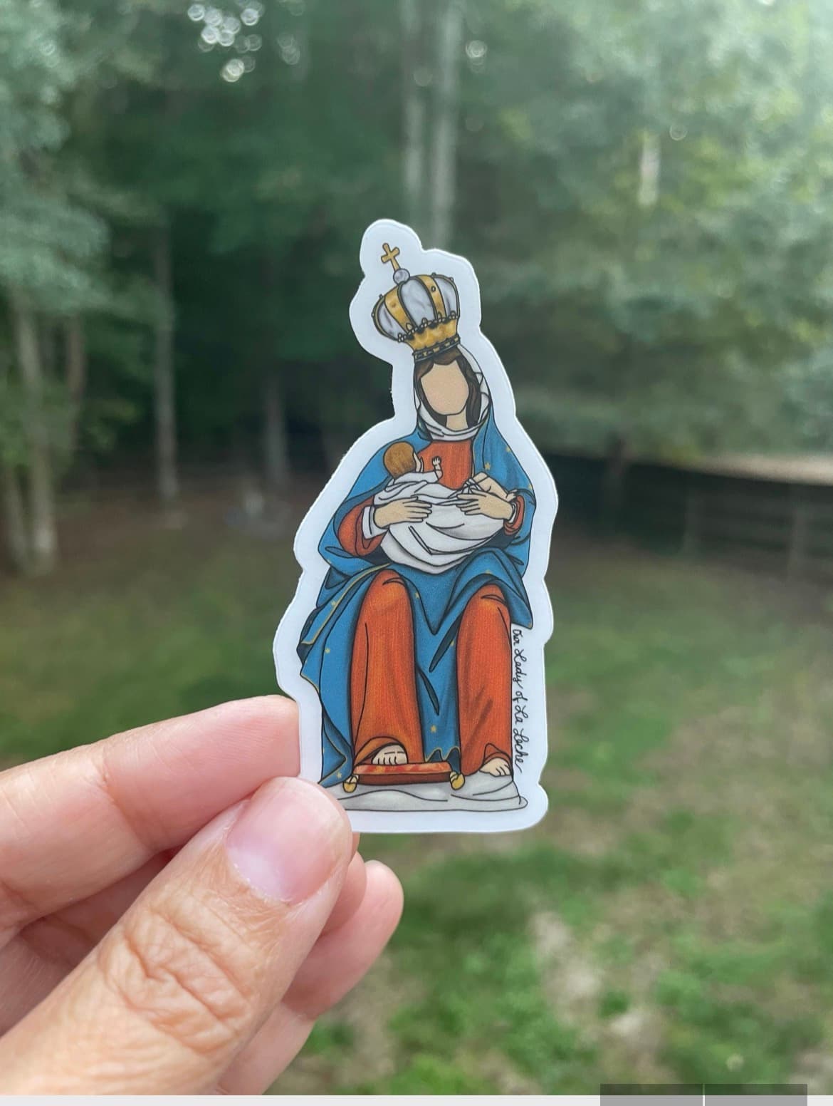 Catholic Sticker | Our Lady Of La Leche | Marian vinyl sticker image