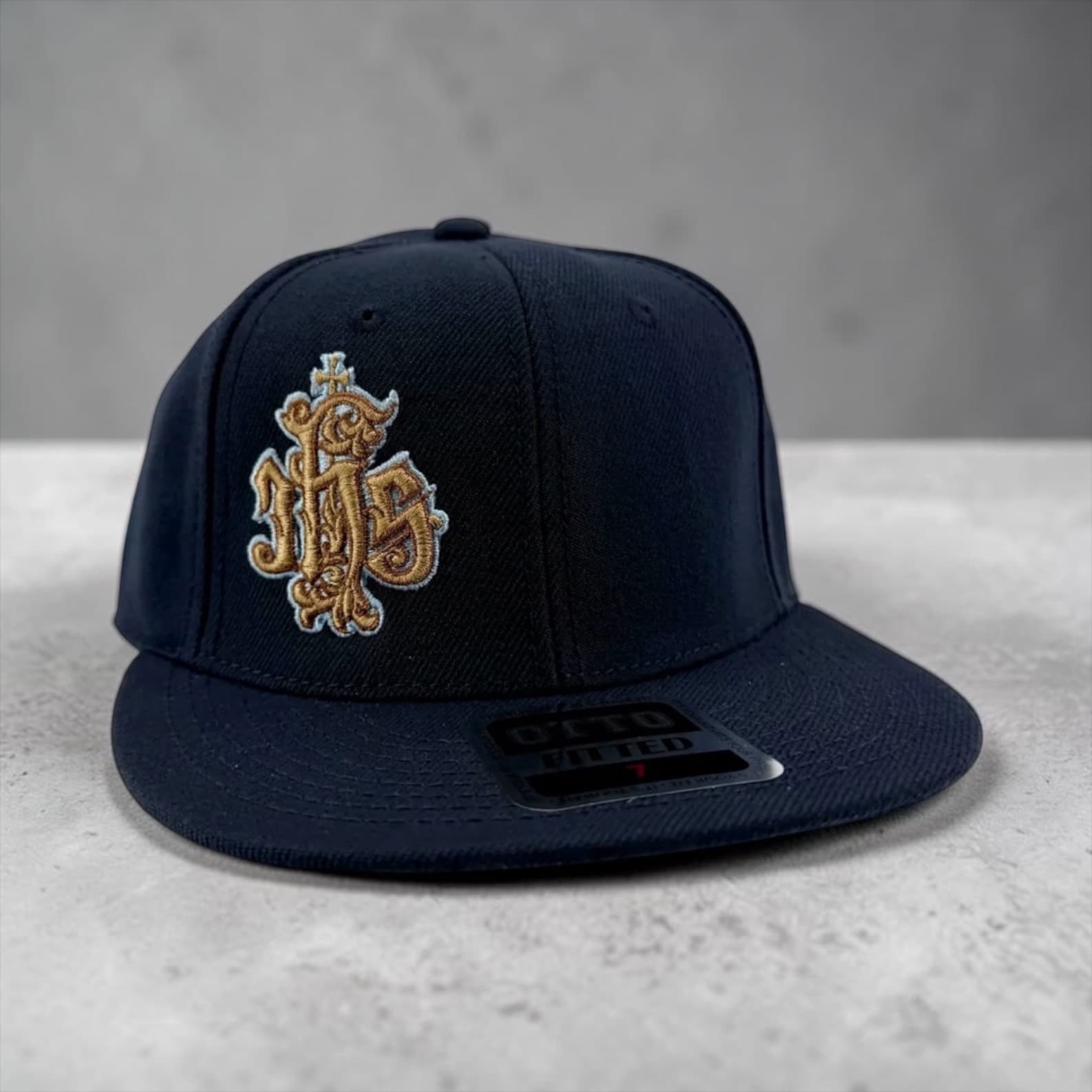 IHS Hat Navy Blue Embroidered 3D Puff